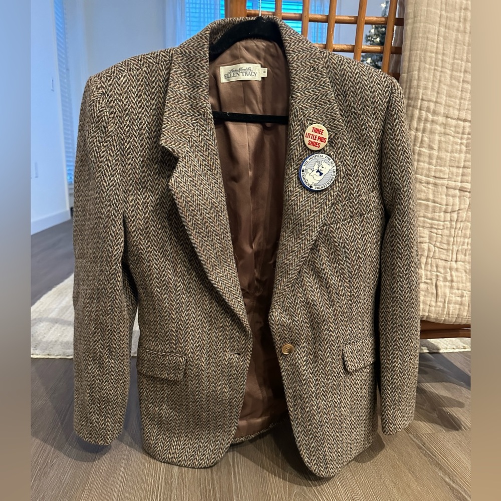 Vintage Herringbone Blazer
